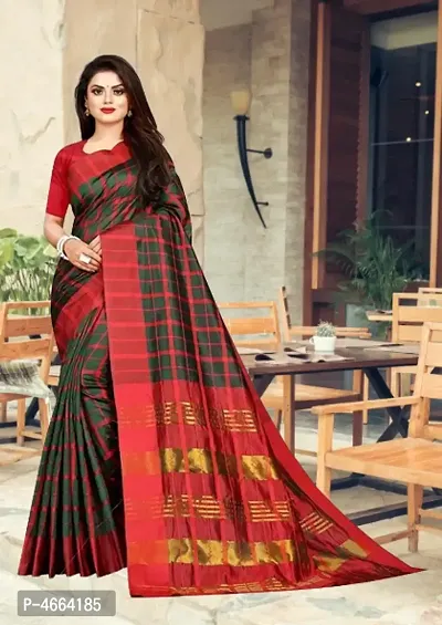 Beautiful Chanderi Cotton Saree with Blouse piece-thumb0