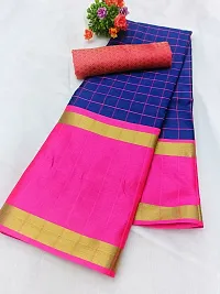 sana silk chex desiner saree-thumb1