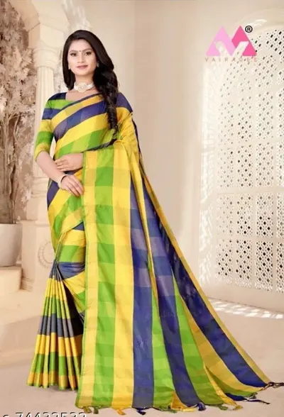 Silk Solid Sarees For Women