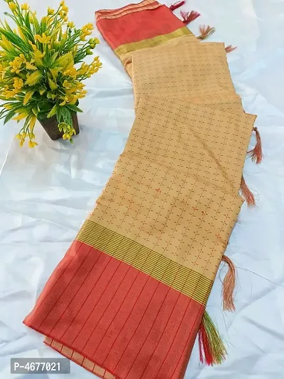 Beautiful Art Silk Jacquard Saree with Blouse piece