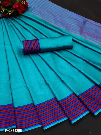 Cotton Silk Checked Saree With Blouse piece