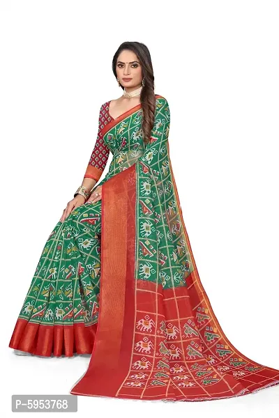 New Latest Designer Bandhani Cotton Printed Saree With Blouse