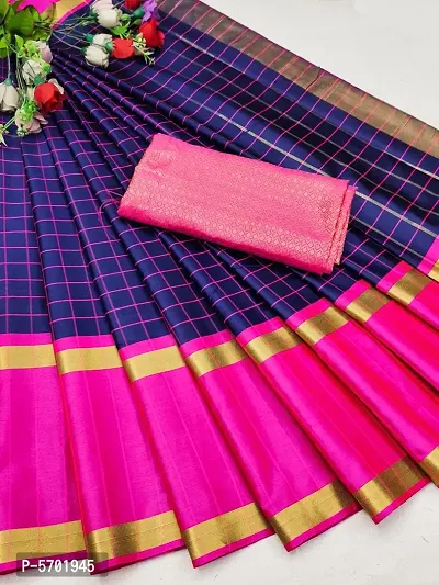 Latest Attractive Cotton Silk Saree with Blouse piece