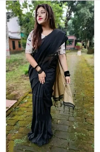 Handloom Khadi Gichha Achal Saree With Runnning Blouse Piece