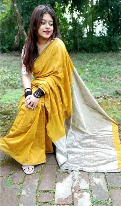 Must Have Khadi Cotton Saree with Blouse piece 