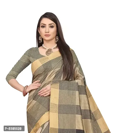 Ditya Fashion's Women's linen with silver border saree and jacquard blouse ( st52 , Yellow )-thumb3