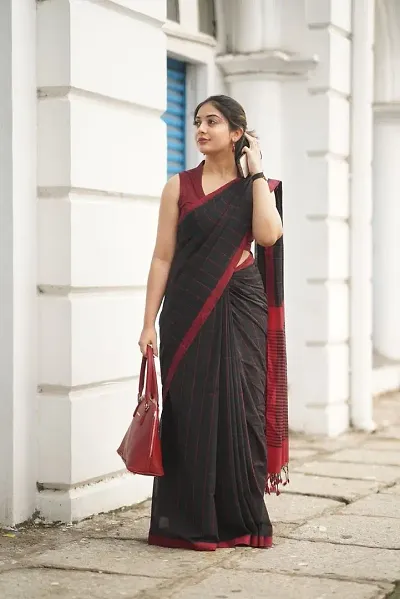 Attractive Cotton Silk Saree with Blouse piece