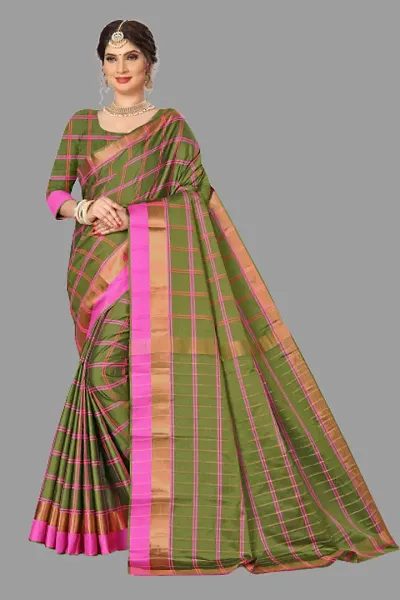 Dity Fashion Women's Soft Silk Saree With Blouse Pieces