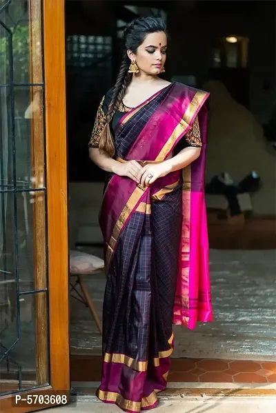 Latest Attractive Cotton Saree with Blouse piece