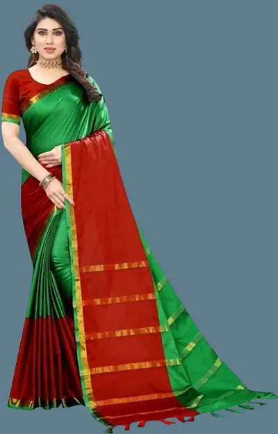 Cotton Silk Latest Design Saree with Blouse Piece