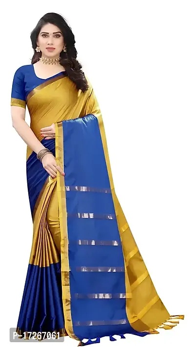 Cotton Sarees With Blouse Piece-thumb0