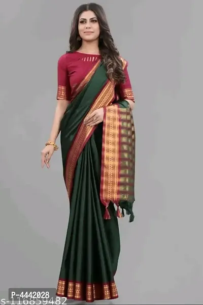 Beautiful Art Silk Jacquard Saree with Blouse piece