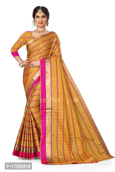 Linen Cotton Silk Sarees With Blouse Piece