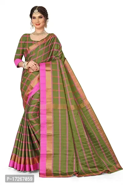 Cotton Sarees With Blouse Piece-thumb0