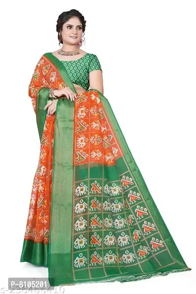 Ditya Fashion Women's Cotton Printed Bandhani Design Saree With Blouse Pieces (pink)-thumb0