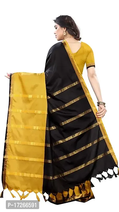 Chanderi Cotton Sarees With Blouse Piece-thumb4