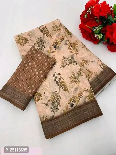 Jivika Attractive Cotton Silk Saree with Blouse piece For Women