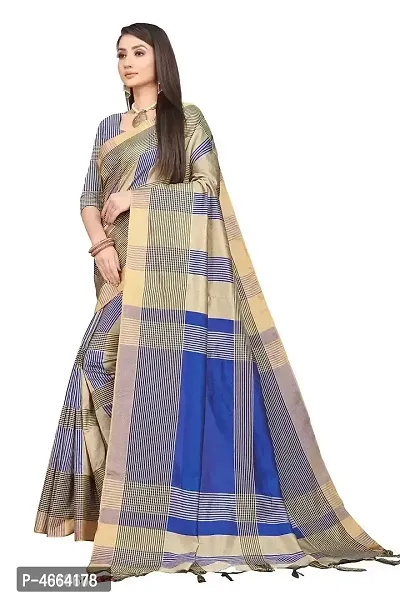 Beautiful Chanderi Cotton Saree with Blouse piece-thumb3