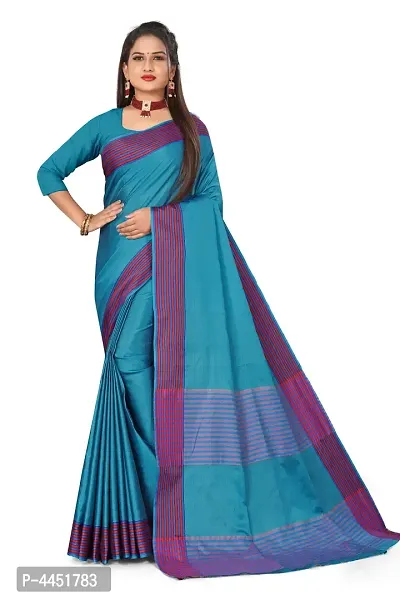 Latest Attractive Linen Printed Saree with Blouse piece