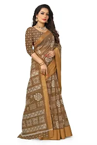 Classic Cotton Printed Saree with Blouse piece-thumb1