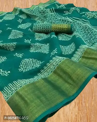Cotton printed saree-thumb0