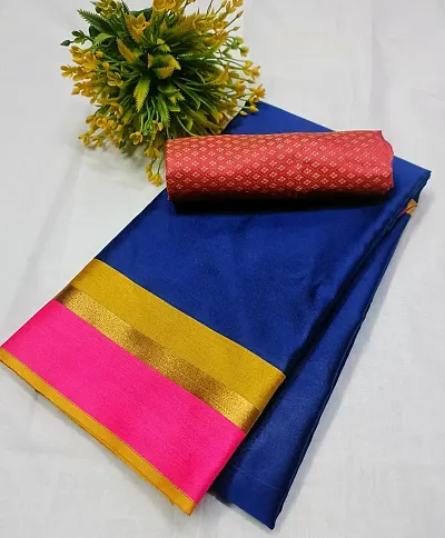 Stylish Chanderi Cotton Sarees with Blouse Piece