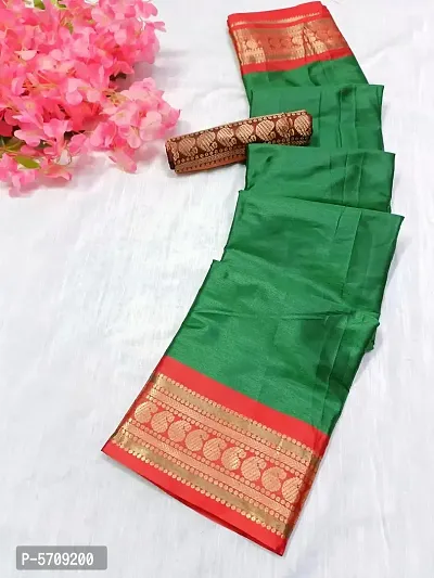 Beautiful Art Silk Jacquard Saree with Blouse piece