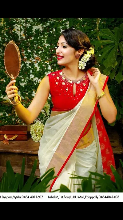Beautiful Chanderi Cotton Saree with Blouse piece