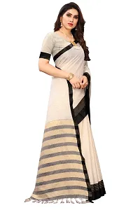 Ditya Fashion Women's Cotton Silk Tempel Butti Design Saree With Blouse Pieces (Grey)-thumb2