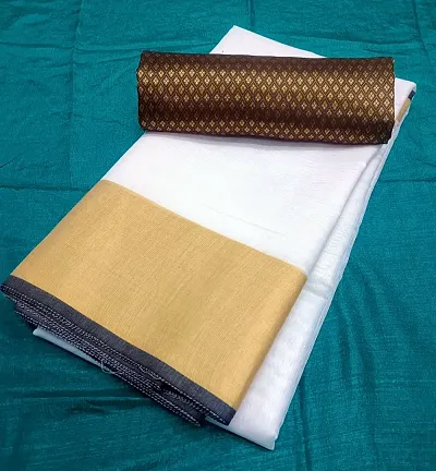 Beautiful Chanderi Cotton Saree with Blouse piece