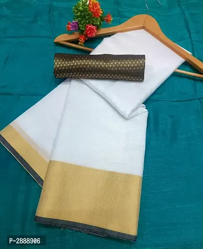 Multicoloured Cotton Silk Woven Design Sarees For Women-thumb2