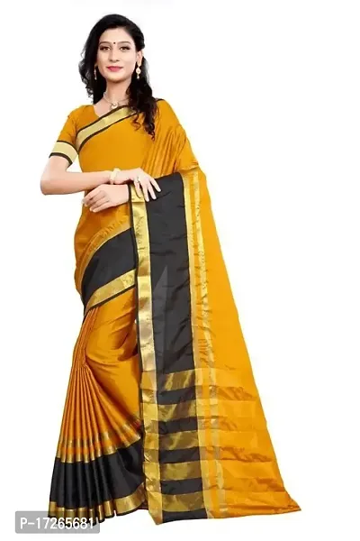 Cotton Silk Sarees With Blouse Piece-thumb0