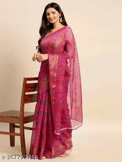 Cotton Printed Sarees With Blouse Piece