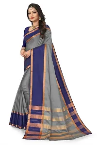 Multicoloured Sana Silk Saree with Blouse piece-thumb2