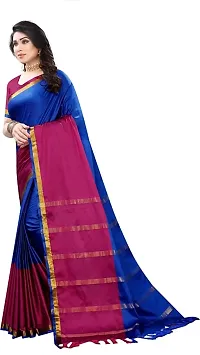 Multicoloured Sana Silk Saree with Blouse piece-thumb1