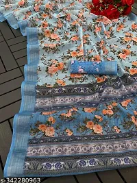 Jivika Attractive Cotton Silk Saree with Blouse piece For Women-thumb3