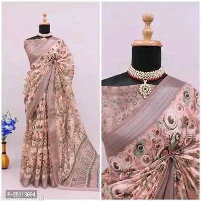 Jivika Attractive Cotton Silk Saree with Blouse piece For Women-thumb2