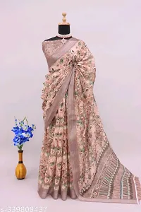 Jivika Attractive Cotton Silk Saree with Blouse piece For Women-thumb4