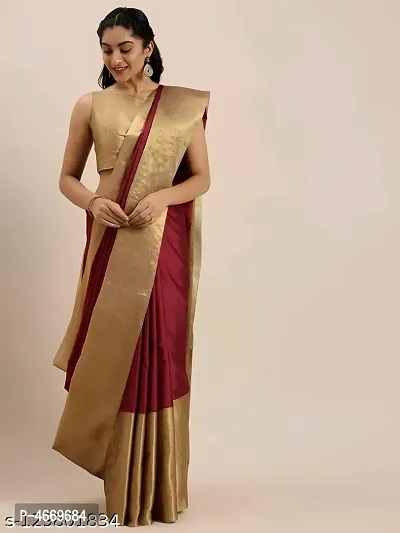 Latest Attractive Cotton Silk Saree with Blouse piece-thumb0