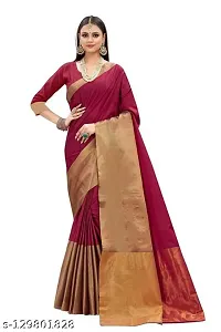 Latest Attractive Cotton Silk Saree with Blouse piece-thumb1