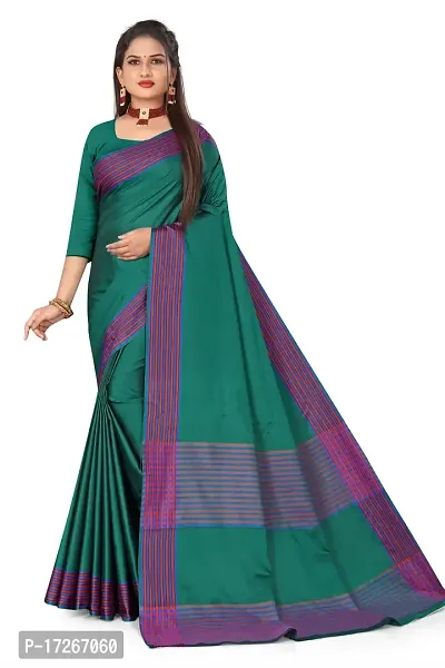 Cotton Sarees With Blouse Piece-thumb0