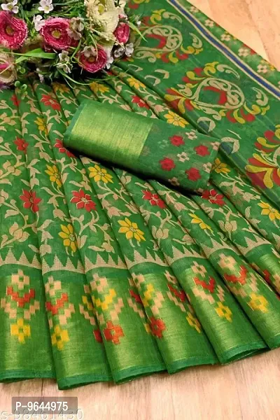 Classic Cotton Printed Saree with Blouse piece-thumb0