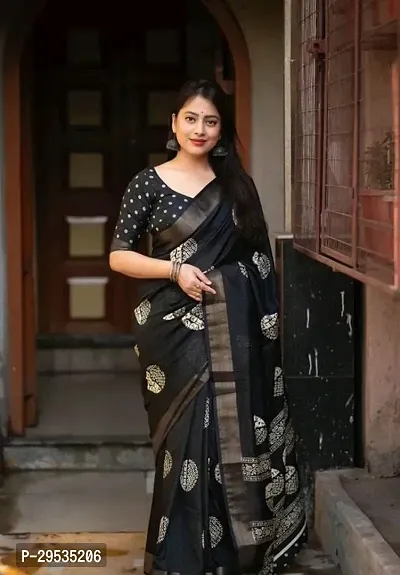 Beautiful Batik Print Crepe Silk Saree With Blouse Piece