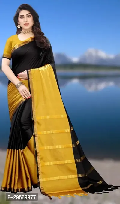 Classical Cotton Art silk saree with blouse-thumb0