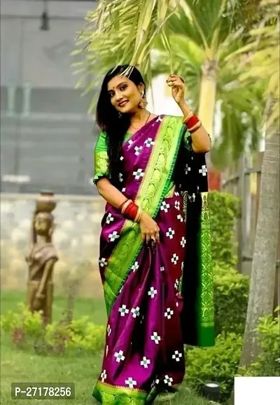 Classic Cotton Silk Woven Design Saree with Blouse piece-thumb0