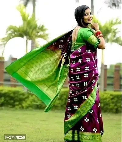 Classic Cotton Silk Woven Design Saree with Blouse piece-thumb2