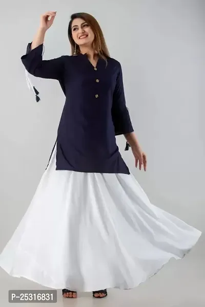 Stylish Fancy Designer Viscose Rayon Kurta With Bottom Wear For Women