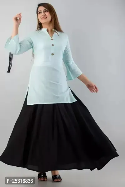 Stylish Fancy Designer Viscose Rayon Kurta With Bottom Wear For Women