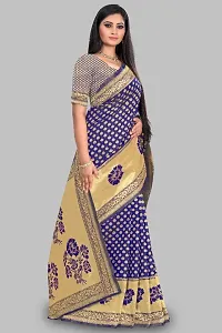 Beautiful Art Silk Woven Design Saree with Blouse piece-thumb1