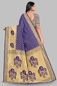 Beautiful Art Silk Woven Design Saree with Blouse piece-thumb2
